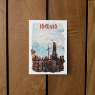 Cartão Postal Silhueta da paisagem urbana de Toronto Canadá 