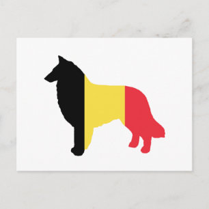 Cartão Postal silhueta de bandeira belga tervuren