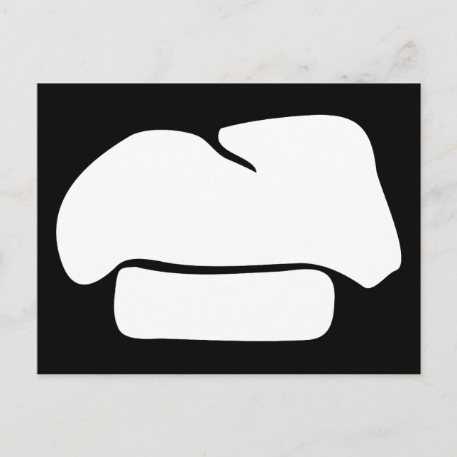 Cartão Postal silhueta de chef (Frente)
