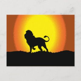 Cartão Postal Silhueta de leão