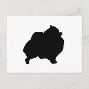 Cartão Postal silhueta de pomerânia