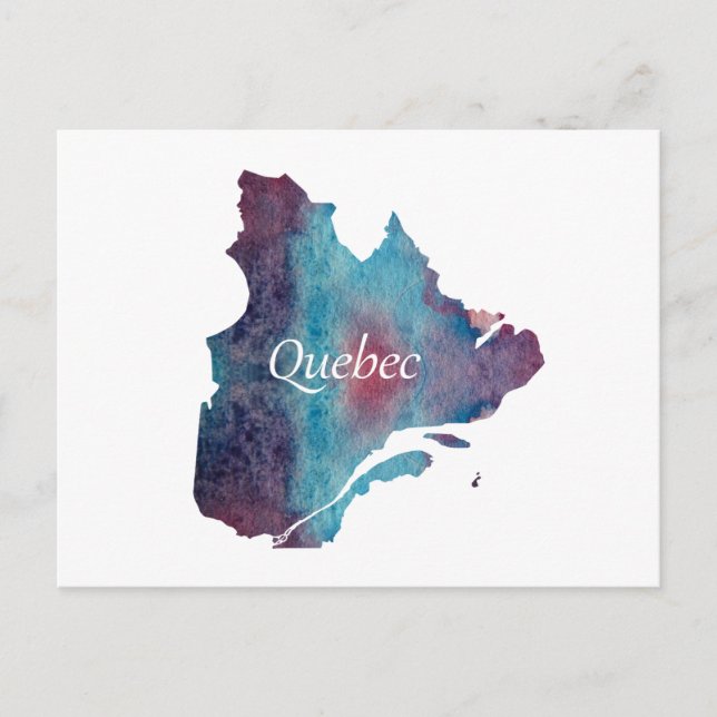 Cartão Postal Silhueta de Quebeque (Frente)