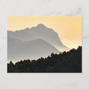 Cartão Postal Silhuetas das montanhas