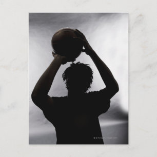 Cartão Postal Silhuette de jogador de basquete