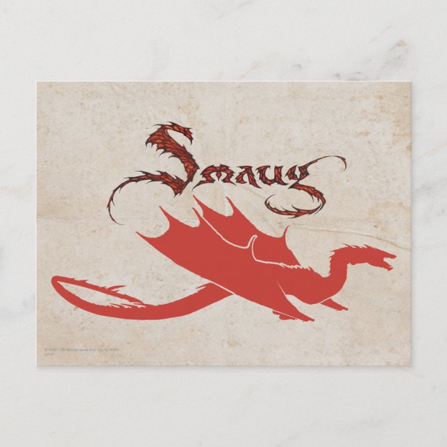 Cartão Postal Silhuette e nome SMAUG™ (Frente)
