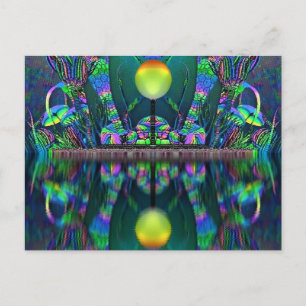 Cartão Postal Siluriano Globe Fantasy Art Posta Card