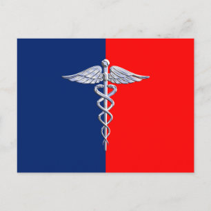 Cartão Postal Silver Caduceus Medical SymLeague