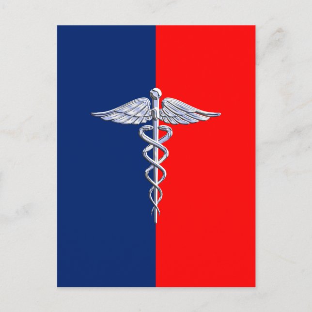 Cartão Postal Silver Caduceus Medical SymLeague (Frente)