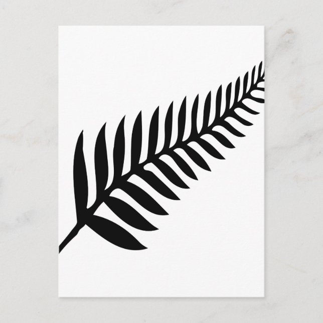 Cartão Postal Silver Fern da Nova Zelândia (Frente)