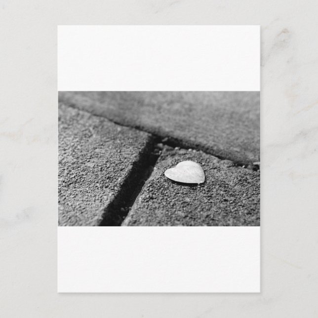 Cartão Postal Silver Heart em Sidewalk (Frente)