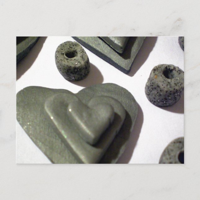 Cartão Postal Silver Love Hearts (Frente)