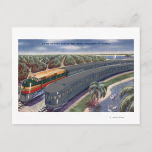 Cartão Postal Silver Meteors "Seaboard" nas terras altas da Flór