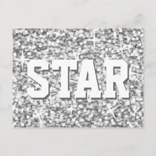 Cartão postal "Silver" 'STAR' Glitz