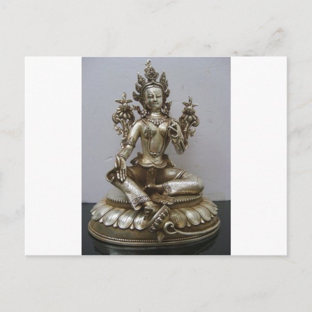CARTÃO POSTAL SILVER TARA BUDDHIST GODDESS (Frente)