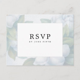 Cartão Postal Silver White Dogwood Blossoms RSVP