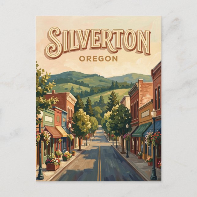 Cartão Postal Silverton Oregon (Frente)