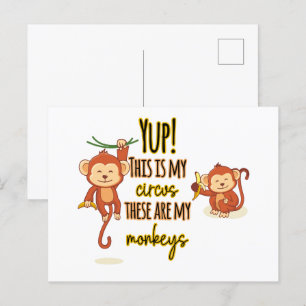 Cartão Postal Sim! Este é meu circo Estes são meus dois macacos