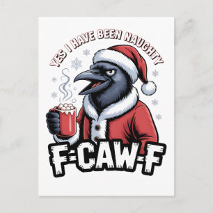 Cartão Postal Sim, Eu Fui Malvado F-Caw-F Engraçado Natal
