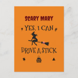 Cartão Postal Sim, Eu Posso Dirigir Um Manual Diz A Bruxa