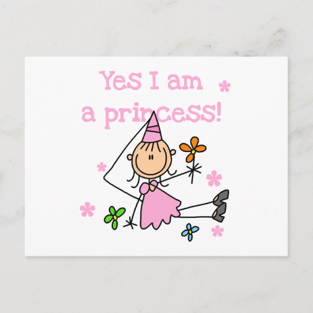 Cartão Postal Sim, eu sou uma Princesa (Frente)