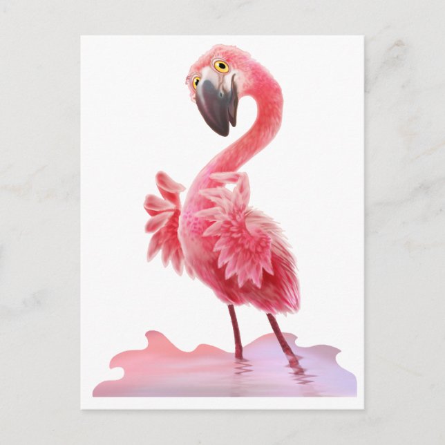 Cartão Postal Sim Flamingo! (Frente)