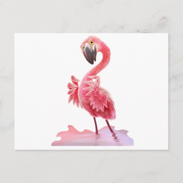 Cartão Postal Sim Flamingo! (Frente)