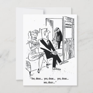 Cartão Postal Sim Querido, Casamento Conselheiro Humor, Vintage