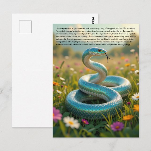 Cartão Postal Simbolismo cobra (Frente/Verso)