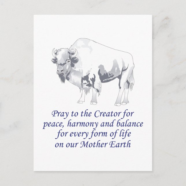 Cartão Postal Simbolismo nativo americano (Frente)