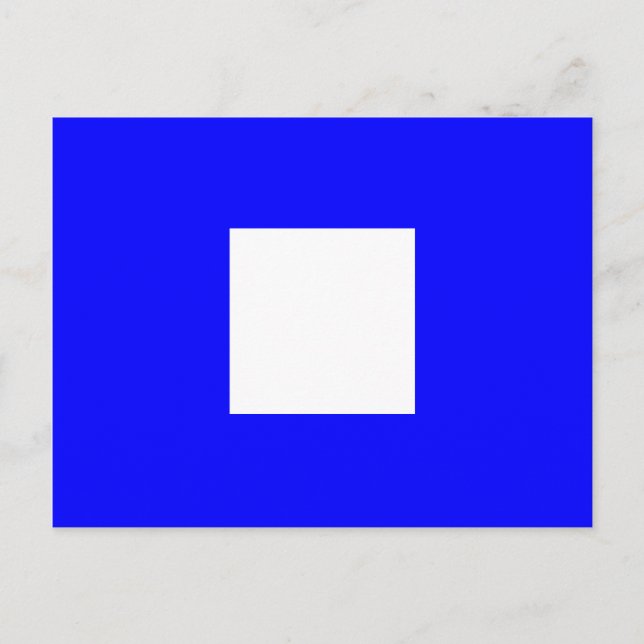 Cartão Postal Símbolo alfabético náutico - Letra P (Frente)