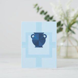 Cartão Postal Símbolo Aquarius Zodiac