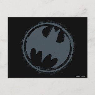 Cartão Postal Símbolo Batman   Logotipo da Cinza