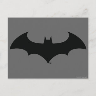 Cartão Postal Símbolo Batman   Logotipo Silhuette Bat Simples