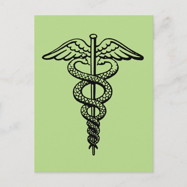 Cartão Postal Símbolo Caduceus (Frente)
