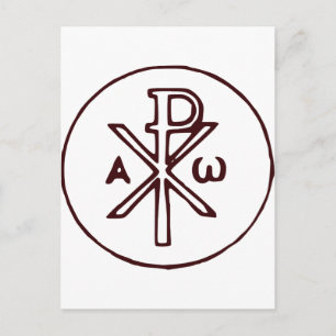 Cartão Postal Símbolo Chi-Rho Christograma
