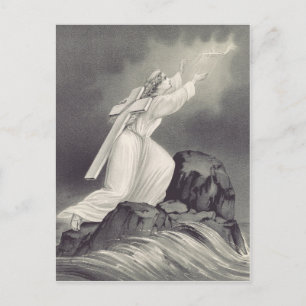 Cartão Postal Símbolo da cruz e da coroa cristã