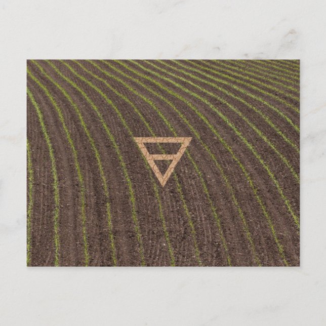 Cartão Postal Símbolo da Terra do Elemento (Frente)