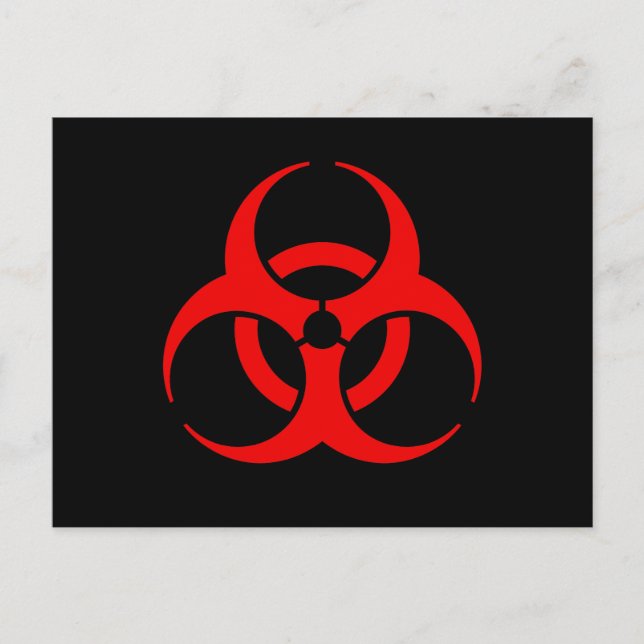 Cartão Postal Símbolo de Biohazard (Frente)