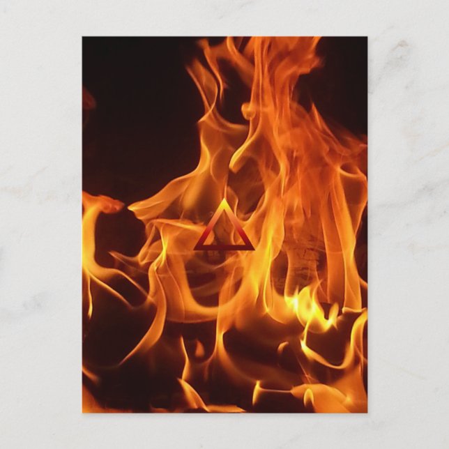 Cartão Postal Símbolo de Elemento Fogo (Frente)