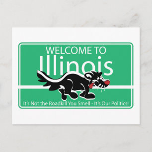 Cartão Postal Símbolo de Estrada de Illinois