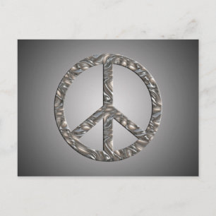 Cartão Postal Símbolo de PAZ - PRATA