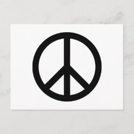 Cartão Postal Símbolo de Paz Preto