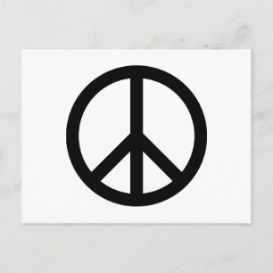 Cartão Postal Símbolo de Paz Preto