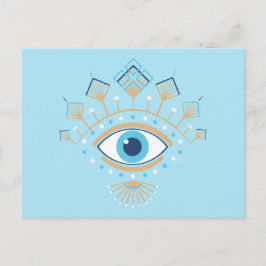 Cartão Postal Símbolo de Proteção Turco de Mau Grego Decorado