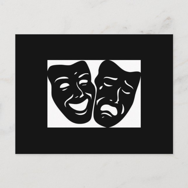Cartão Postal Símbolo de Teatro (Frente)