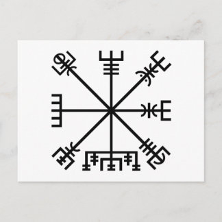 Cartão Postal Símbolo de Vegvisir