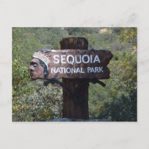 Cartão Postal Símbolo do Parque Nacional Sequoia "Indian Head"
