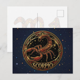 Cartão Postal Símbolo do Zodíaco Escorpião