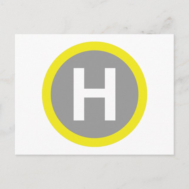 Cartão Postal Símbolo Helipad (Frente)