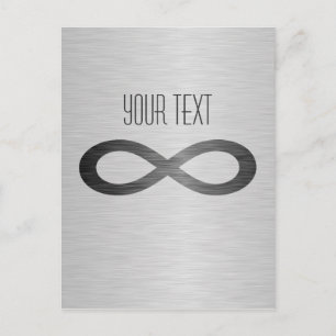 Cartão Postal Símbolo infinito na textura falsa de metal por STa
